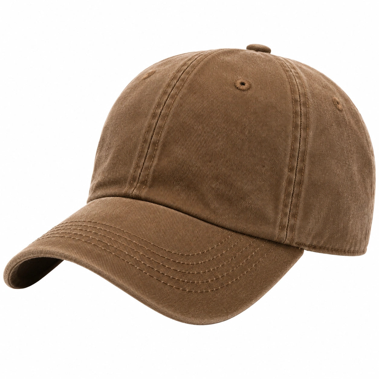 Verstellbare Unisex Baseballkappe Braun