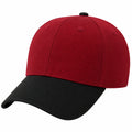 Unisex Baseballkappe Rot-Schwarz Verstellbar