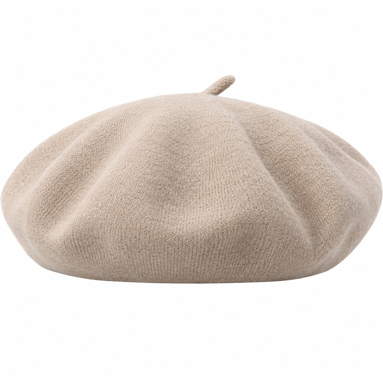 Klassische Damen Baskenmütze Beige Einheitsgröße