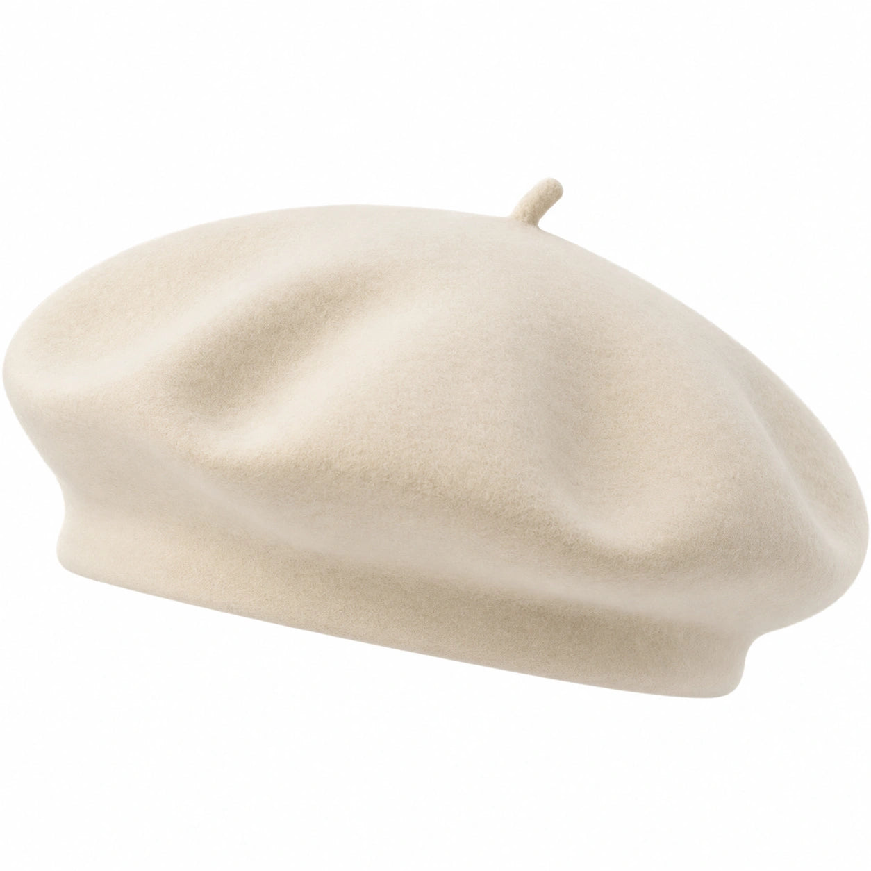 Damen Baskenmütze Beige