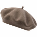 Klassische Damen Baskenmütze Taupe
