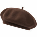 Damen Beret Mütze Braun