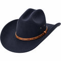 Cowboyhut Blau mit Nietenriemen