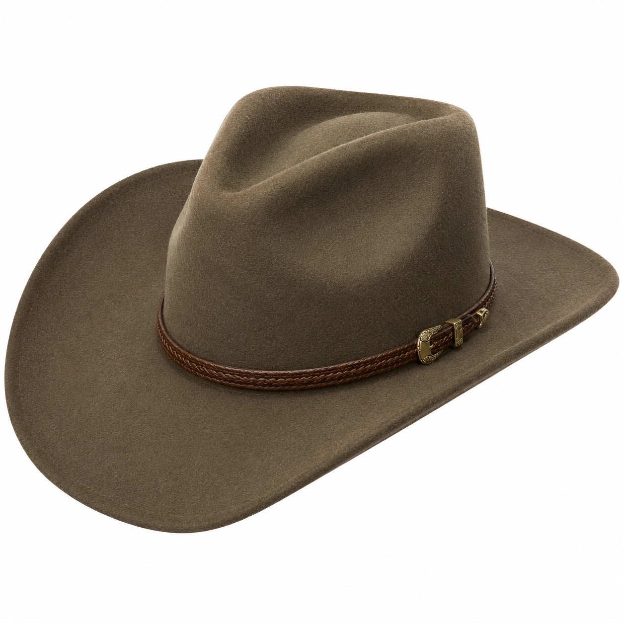 Brauner Westernhut mit Breiter Krempe