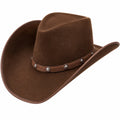 Brauner Cowboyhut mit geflochtenem Hutband
