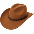 Brauner Cowboyhut mit Zierband