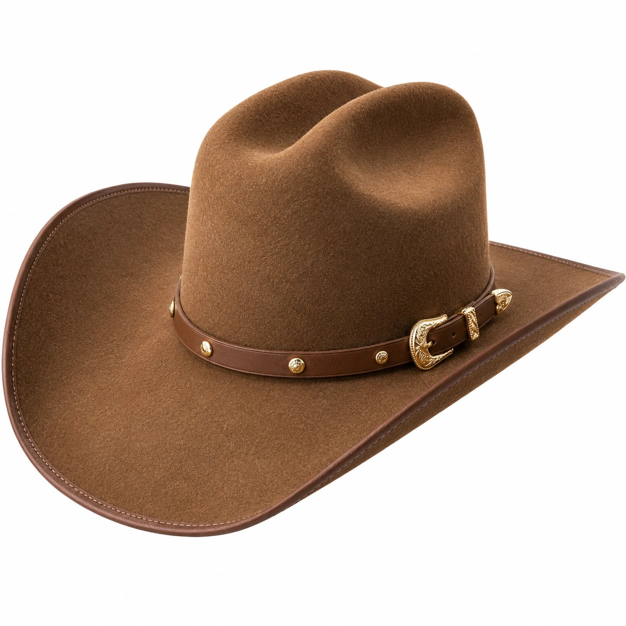 Klassischer Cowboyhut für Herren, Braun mit Schnalle