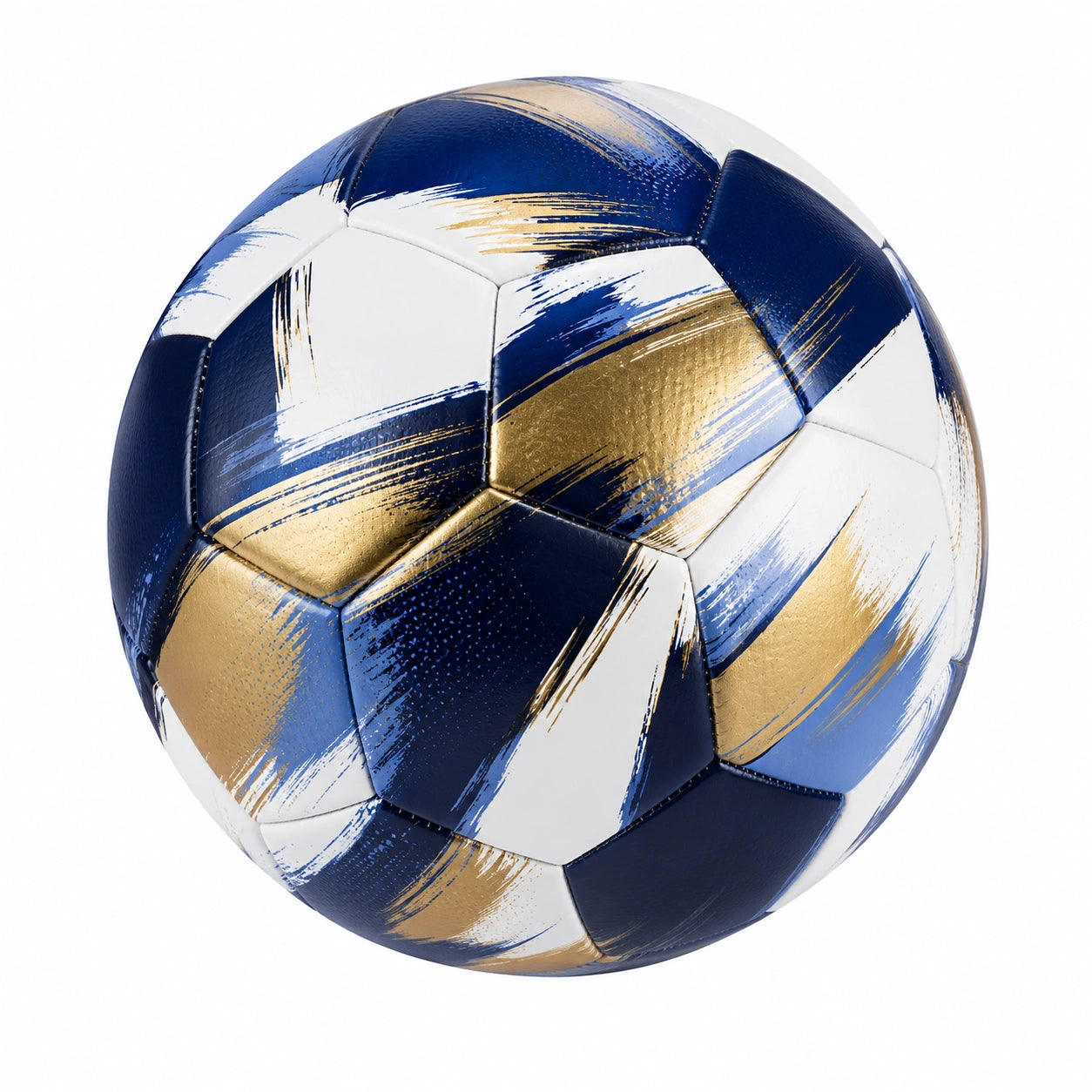 Trainingsfußball Blau/Gold/Weiß