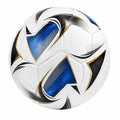 Fußball Weiß Blau Schwarz Gold - Nahtloses Design, Umfang 68 cm