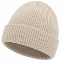 Warme Strick-Beanie in Beige für Erwachsene