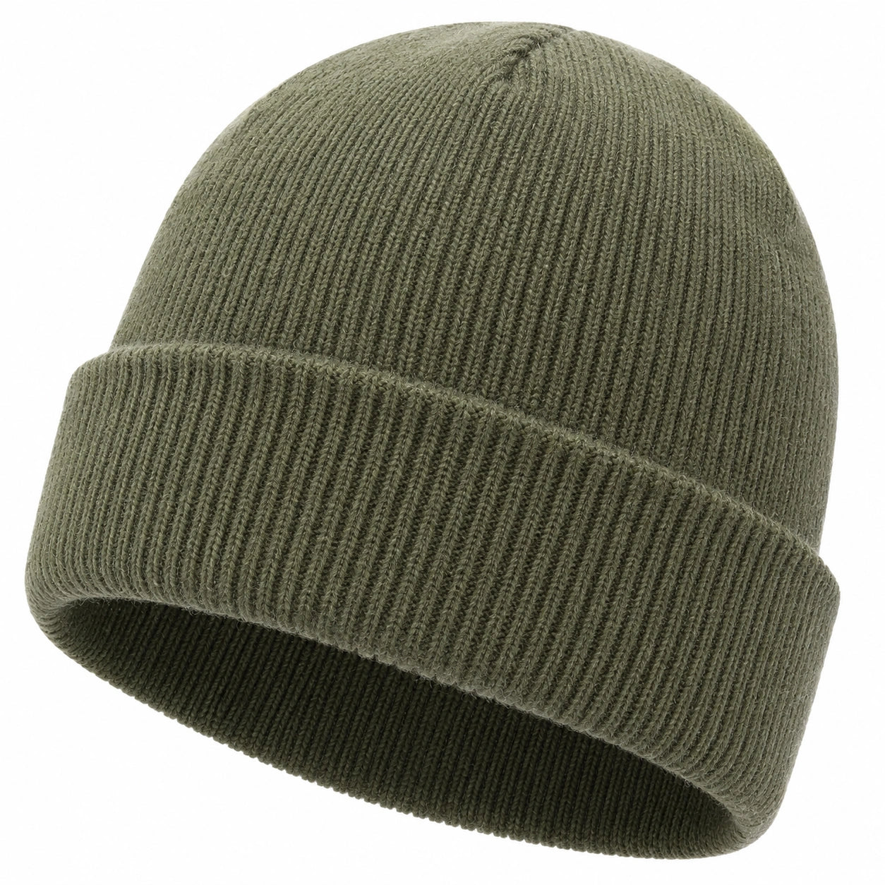 Unisex Wintermütze Strickmütze Olivgrün