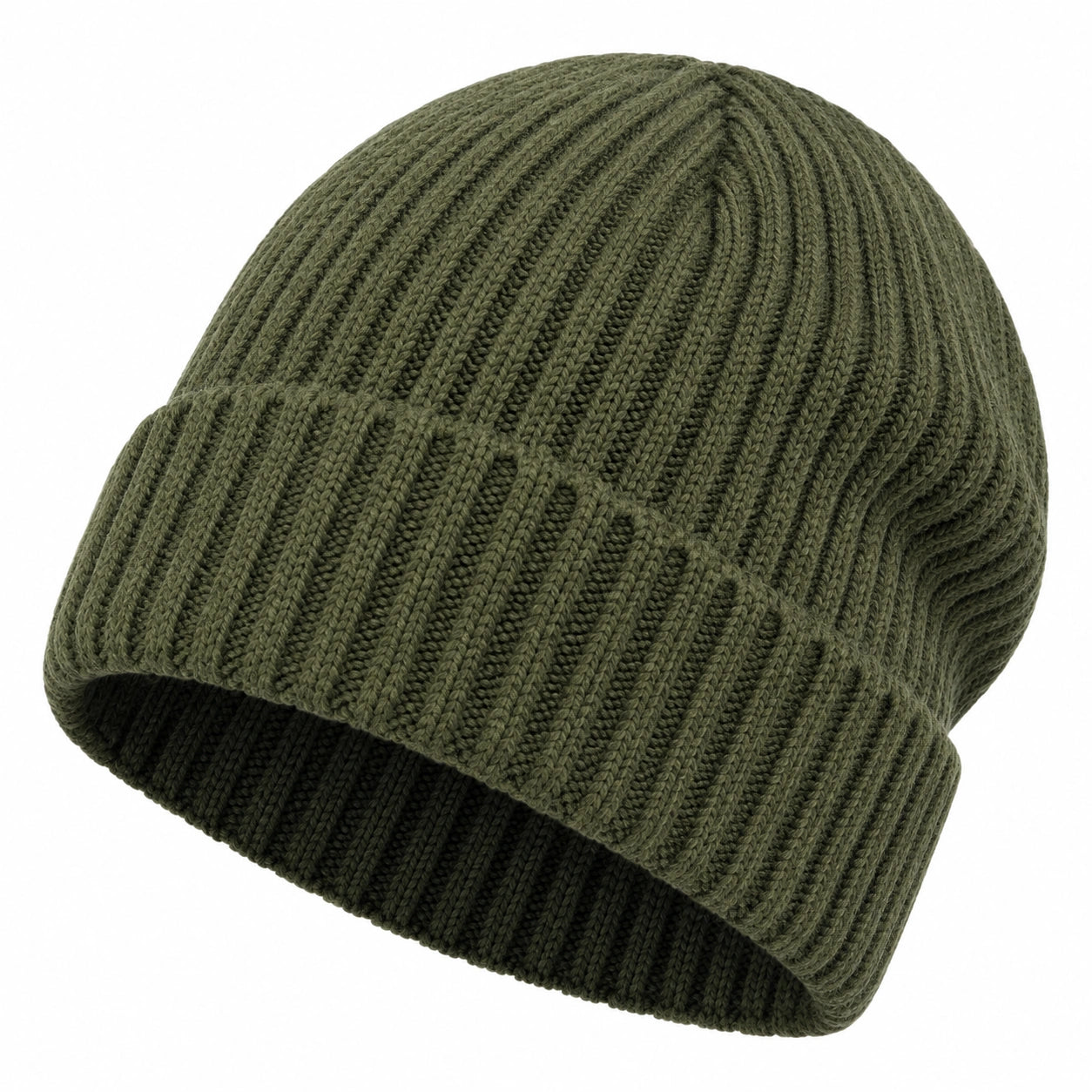 Unisex Strickmütze Olivgrün